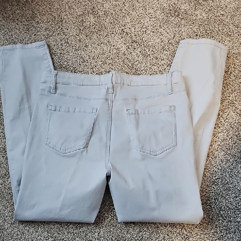 Buffalo David Bitton Women's Light Gray Straight Leg Jeans